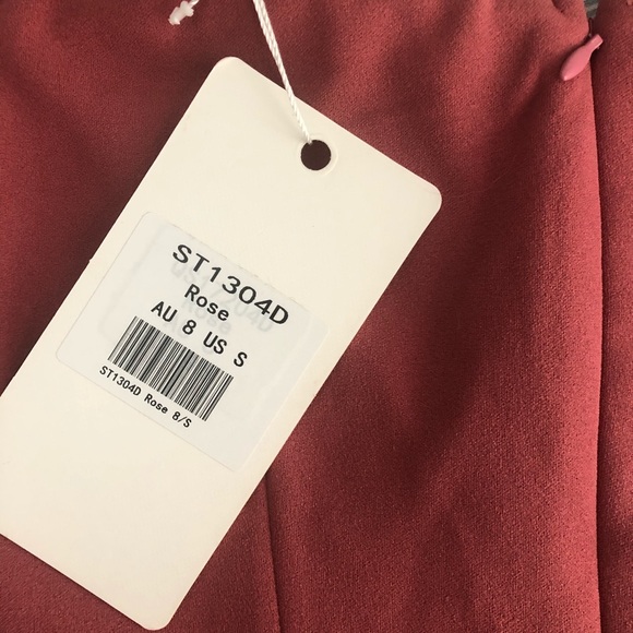 Off The Shoulder Ruffle Hem Dress Rose - Picture 8 of 10